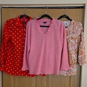 Talbots‎ Bundle Of 2 Tops And 1 Rose & Thyme Blouse Sz S